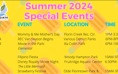 Summer Special Events Calendar